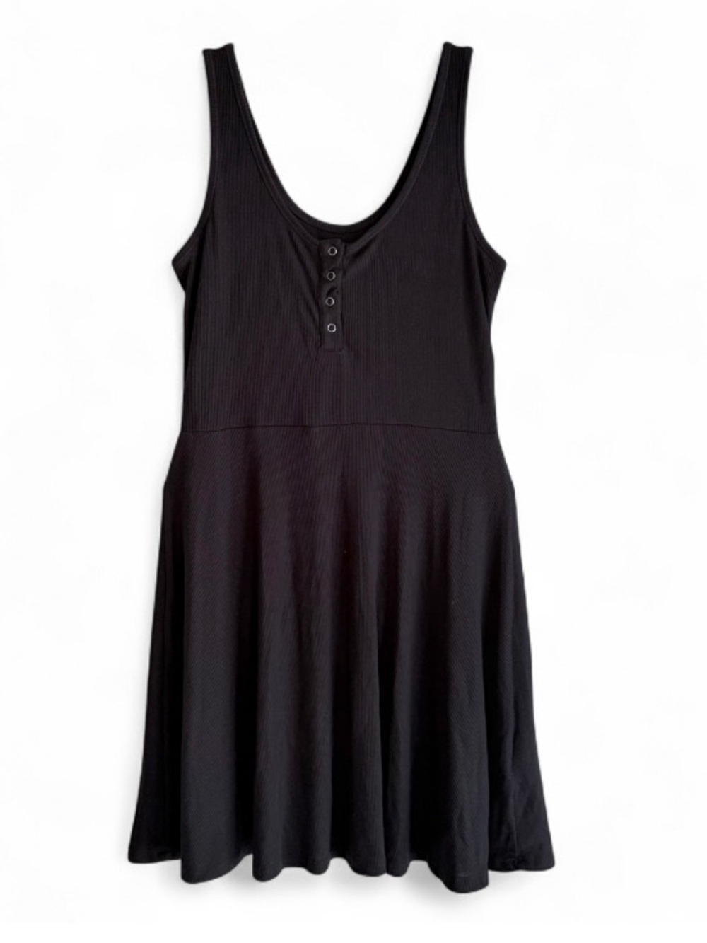 SO Black Rib Knit Sun Dress Size M